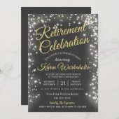 Ruhestand Party Starry Chalkboard Sky Einladung (Vorne/Hinten)