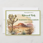 Ruhestand Party Südwestliche Wasserfarben Ankündigung (Vorderseite)