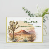 Ruhestand Party Südwestliche Wasserfarben Ankündigung (Stehend Vorderseite)