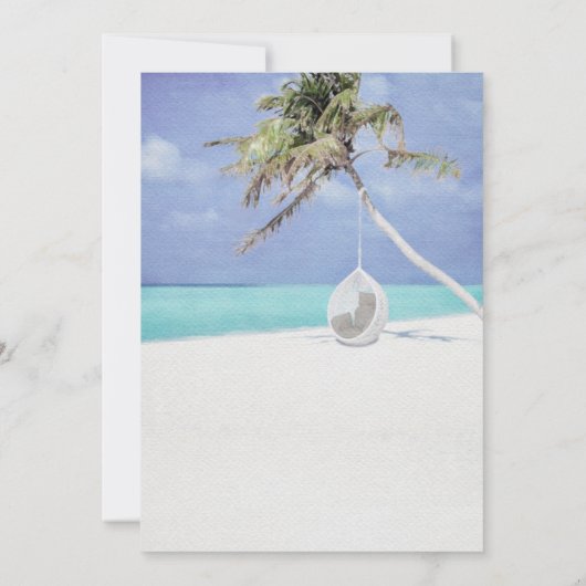 Ruhestand Party Tropical Beach Einladung (Rückseite)