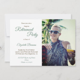 Ruhestand Party Tropical Palm Leopard Foto Einladung