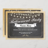 Ruhestand Party Vintag Remüde Chalkboard Einladung (Vorne/Hinten)