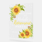 Ruhestand Party Willkommensflorale Sonnenblume Acrylschild (Winkel)
