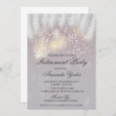 Ruhestand Party Winter Snowflake Einladung (Vorne/Hinten)