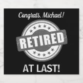 Ruhestand Party Zeit! Custom Schaumweinetikett (Einzelnes Label)