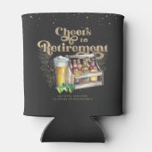 Ruhestand | PERSONALISIERT VINTAG Dosenkühler (Rückseite)