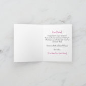 Ruhestand pink flamingo Benutzerdefinierter Text G Karte (Innenseite)