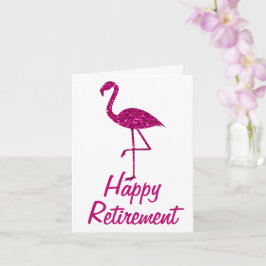 Ruhestand pink flamingo Benutzerdefinierter Text G Karte