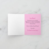 Ruhestand pink flamingo Benutzerdefinierter Text G Karte (Innenseite)