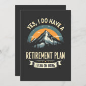 Ruhestand Plan Wandern Sonnenschein Vater Im Freie Einladung (Vorne/Hinten)