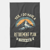 Ruhestand Plan Wandern Sonnenschein Vater Im Freie Geschirrtuch (Vertikal)