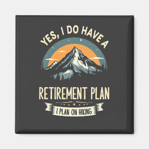 Ruhestand Plan Wandern Sonnenschein Vater Im Freie Magnet