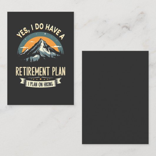 Ruhestand Plan Wandern Sonnenschein Vater Im Freie Mitteilungskarte (Vorne/Hinten)