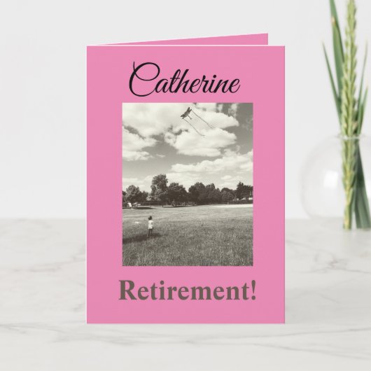 Ruhestand! Positive Wünsche für das Mädchen Karte (Vorderseite)