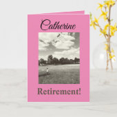 Ruhestand! Positive Wünsche für das Mädchen Karte (Gelbe Blume)