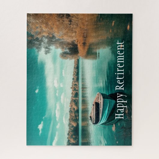 Ruhestand Relaxen See Boat Calm Water Puzzle (Vertikal)