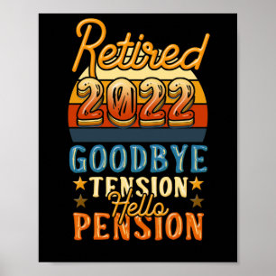 Ruhestand Rentner Auf Wiedersehen Anspannung Hallo Poster