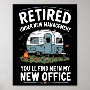 Ruhestand Rentner Lustig Camper Camping  Poster