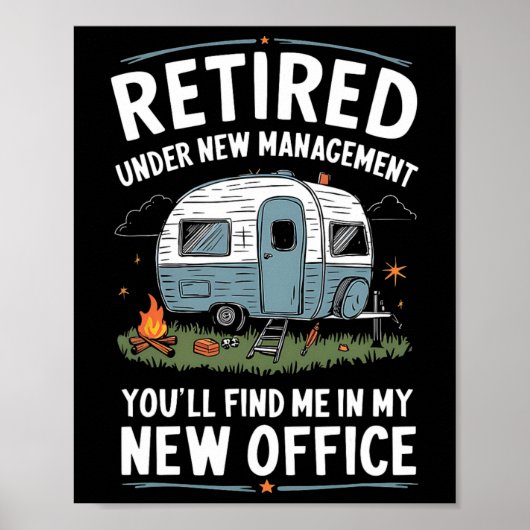 Ruhestand Rentner Lustig Camper Camping Poster (Vorne)