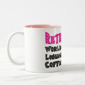 Ruhestand (Rosa) Zweifarbige Tasse (Links)