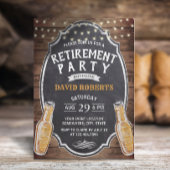 Ruhestand Rustic Beer Party Einladung