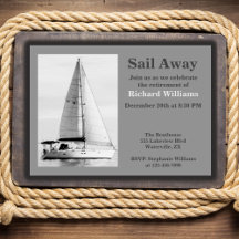Ruhestand Sail Away Sailboat formell