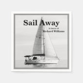 Ruhestand Sail Away Sailboat formell Serviette (Vorderseite)