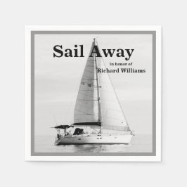Ruhestand Sail Away Sailboat formell Serviette