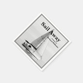 Ruhestand Sail Away Sailboat formell Serviette (Ecke)