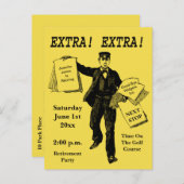 Ruhestand - Save the Date Einladung zur Ruhestands (Vorne/Hinten)