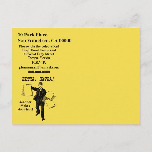 Ruhestand - Save the Date Einladung zur Ruhestands (Rückseite)