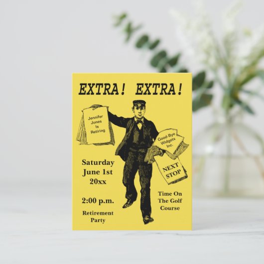 Ruhestand - Save the Date Einladung zur Ruhestands (Stehend Vorderseite)