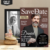 Ruhestand Save the Date Modernes Magazin Einladung