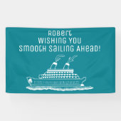Ruhestand Smooth Sailing Cruise Ship Party Banner (Horizontal)