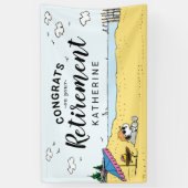 Ruhestand | Snoopy & Woodstock am Strand Banner (Vertikal)