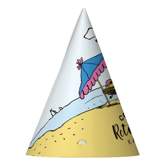 Ruhestand | Snoopy & Woodstock am Strand Partyhütchen (Links)