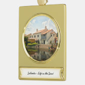 Ruhestand: Solivita Village Centre Kissimmee FL Banner-Ornament Gold (Links)