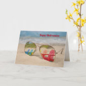 Ruhestand Sonnenbrille Beach Chair Reflektion Karte (Gelbe Blume)