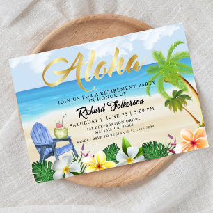 Ruhestand, Strand, Aloha, Außer Haus Einladung