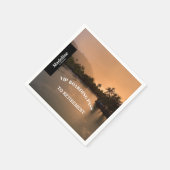 Ruhestand Sunset Boarding Pass Zielort Serviette (Ecke)