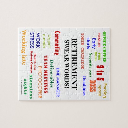 Ruhestand Swear Words! Funny Retirement Joge Puzzle (Horizontal)