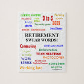 Ruhestand Swear Words! Funny Retirement Joge Puzzle (Vertikal)