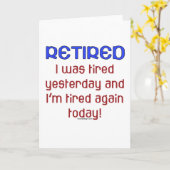 Ruhestand & Tired Karte (Gelbe Blume)