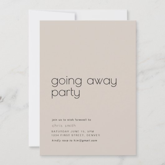 Ruhestand, Umzug, Party zur Umsiedlung Einladung (Vorderseite)