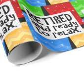 Ruhestand und bereit zum Entspannen, sonnige Pensi Geschenkpapier (Rolleneckpunkt)