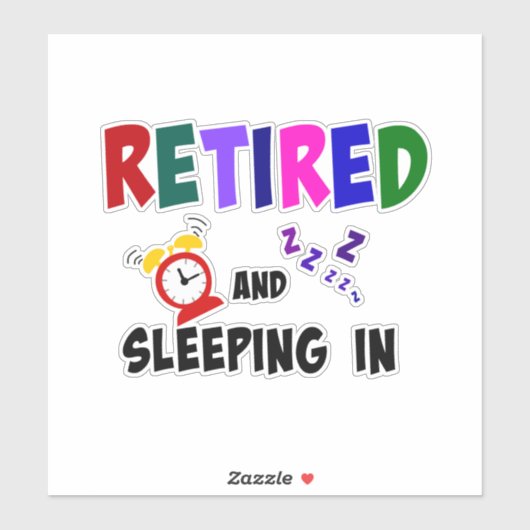 Ruhestand und Einschlafen im beliebten Design Aufkleber (Blatt)