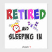 Ruhestand und Schlafen in Aufkleber (Blatt)