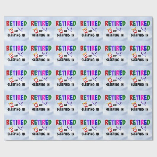 Ruhestand und Schlafen in Geschenkpapier (Flach)