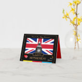 Ruhestand unter britischer Flagge, Big Ben Clock, Karte (Gelbe Blume)