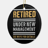 Ruhestand unter der neuen Geschäftsführung Funny R Keramik Ornament (Links)